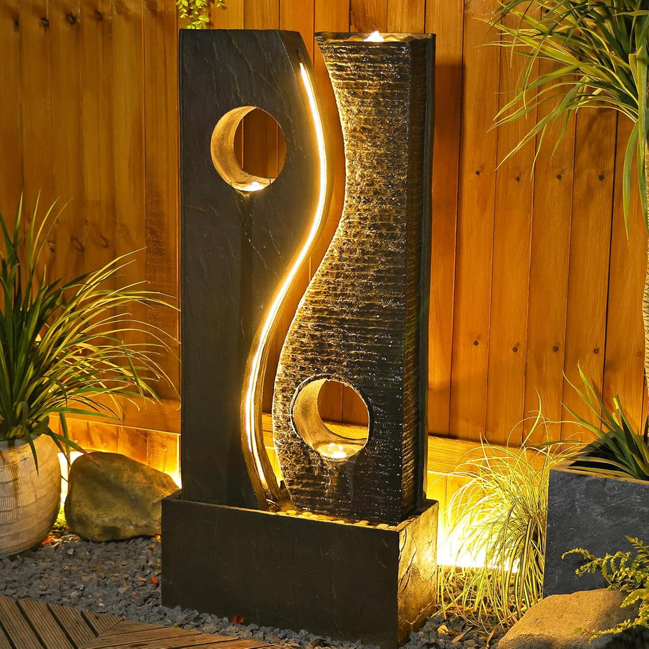 47 Inch Indoor Outdoor Resin LED Water Fountain / Ruchi