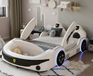 LED Leather Kids Car Bed With Mattress / Ruchi