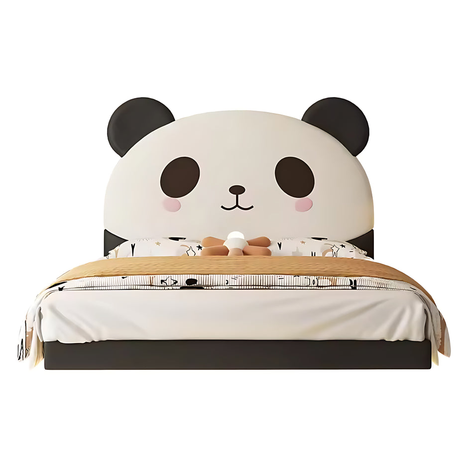 Panda Theme Leather Kids Bed With LED / Ruchi 