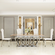 Marble Top Rectangular Dining Table Set