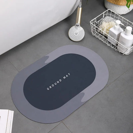 Ultra-Absorbent Oval PVC Anti-Slip Bath Mat / Ruchi
