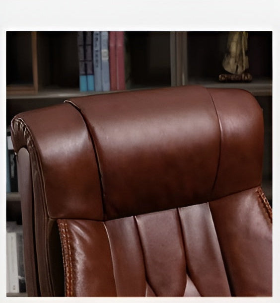 Ergonomic Reclining Leather Office Chair