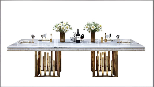 Rectangular Marble Dining Table Set / Ruchi