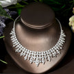 Leaf Style Crystal Metal Necklace Set / Ruchi