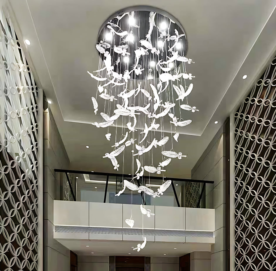 Modern Long Leaf Style LED Chandelier / Ruchi