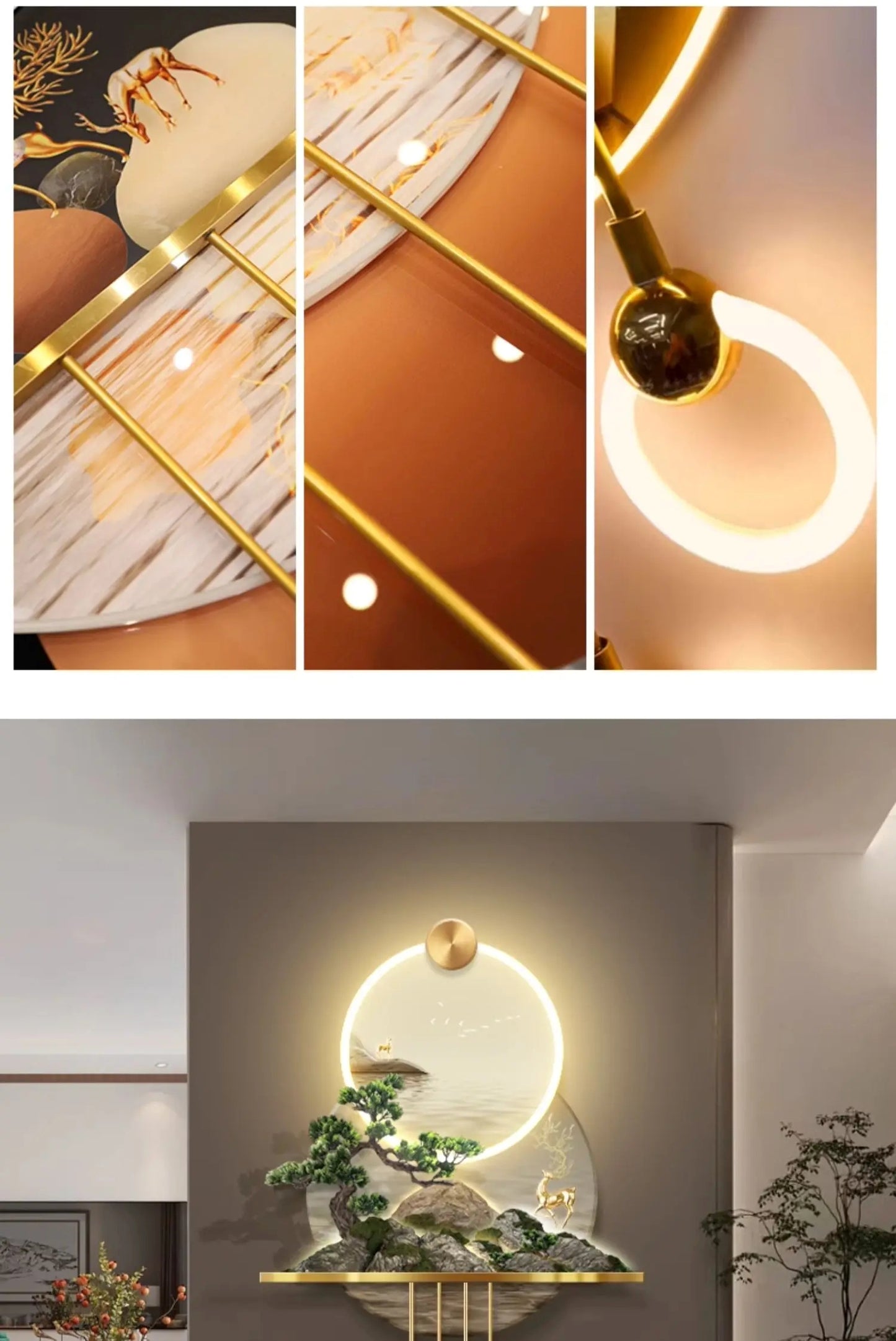 Modern Illuminated LED Remote Control Wall Painting / Ruchi