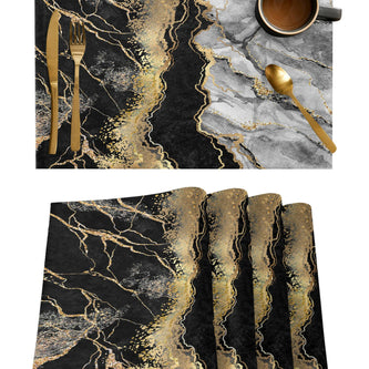 4-Piece Modern Design Polyester Placemat Set / Ruchi