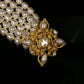 French Vintage Electroplated Pearl Stud Necklace Set / Ruchi