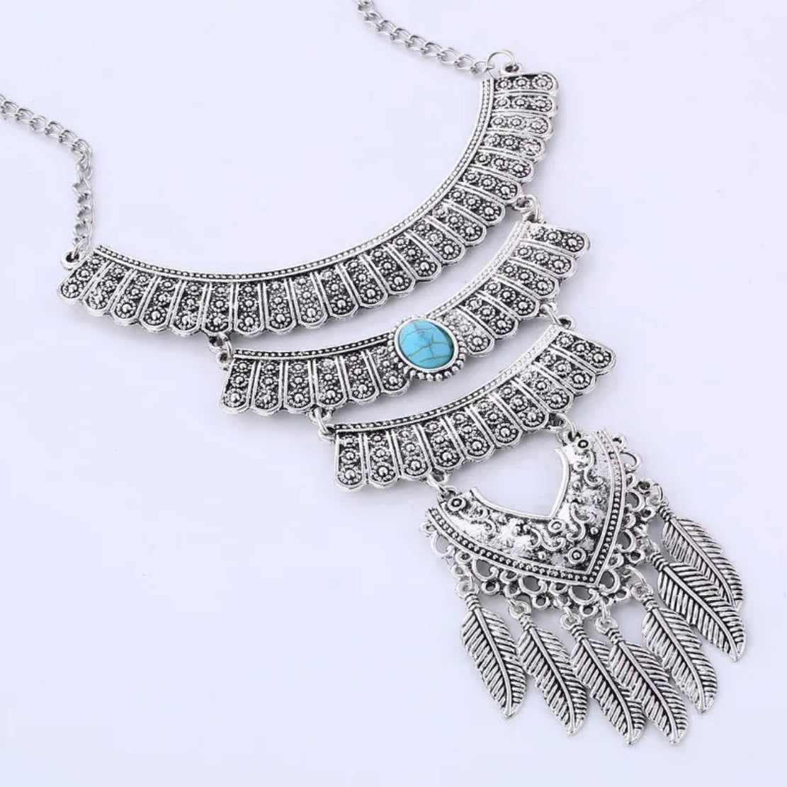 Vintage Tribal Multilayer Collar Metal Necklace / Ruchi