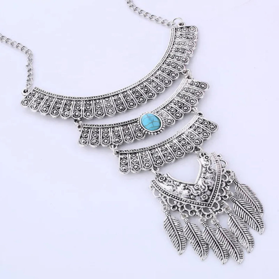 Vintage Tribal Multilayer Collar Metal Necklace / Ruchi