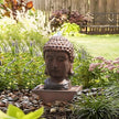 Outdoor Indoor Polyresin Fiberglass LED Buddha Water Fountain