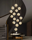 LED Ball Pendant Light Chandelier For Staircase / Ruchi