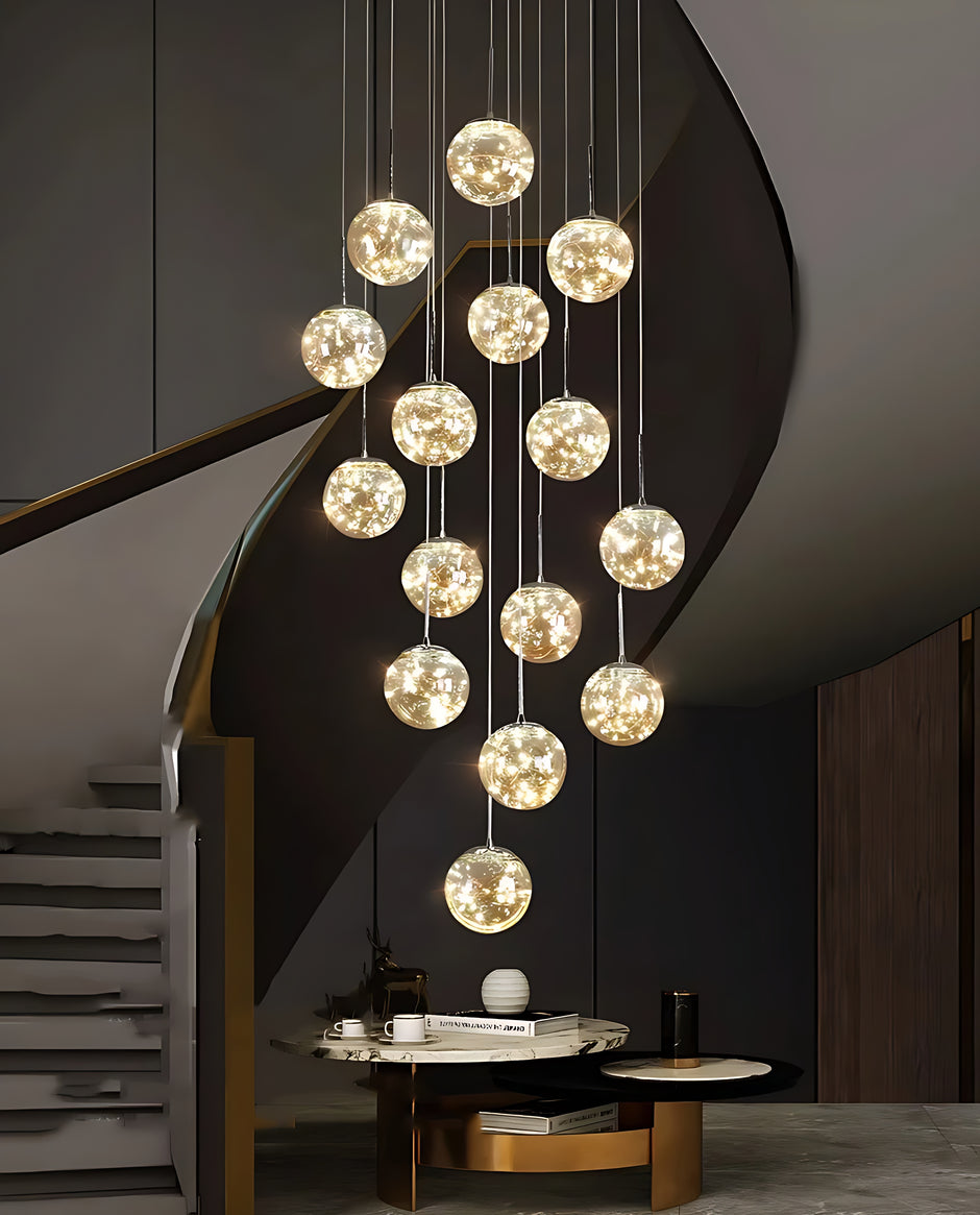 LED Ball Pendant Light Chandelier For Staircase / Ruchi
