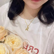 Golden Figurine Clavicle Necklace / Ruchi