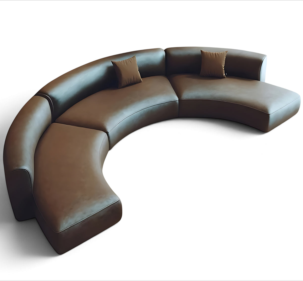 Semi Circular Sectional Leather Sofa / Ruchi