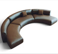Semi Circular Sectional Leather Sofa / Ruchi