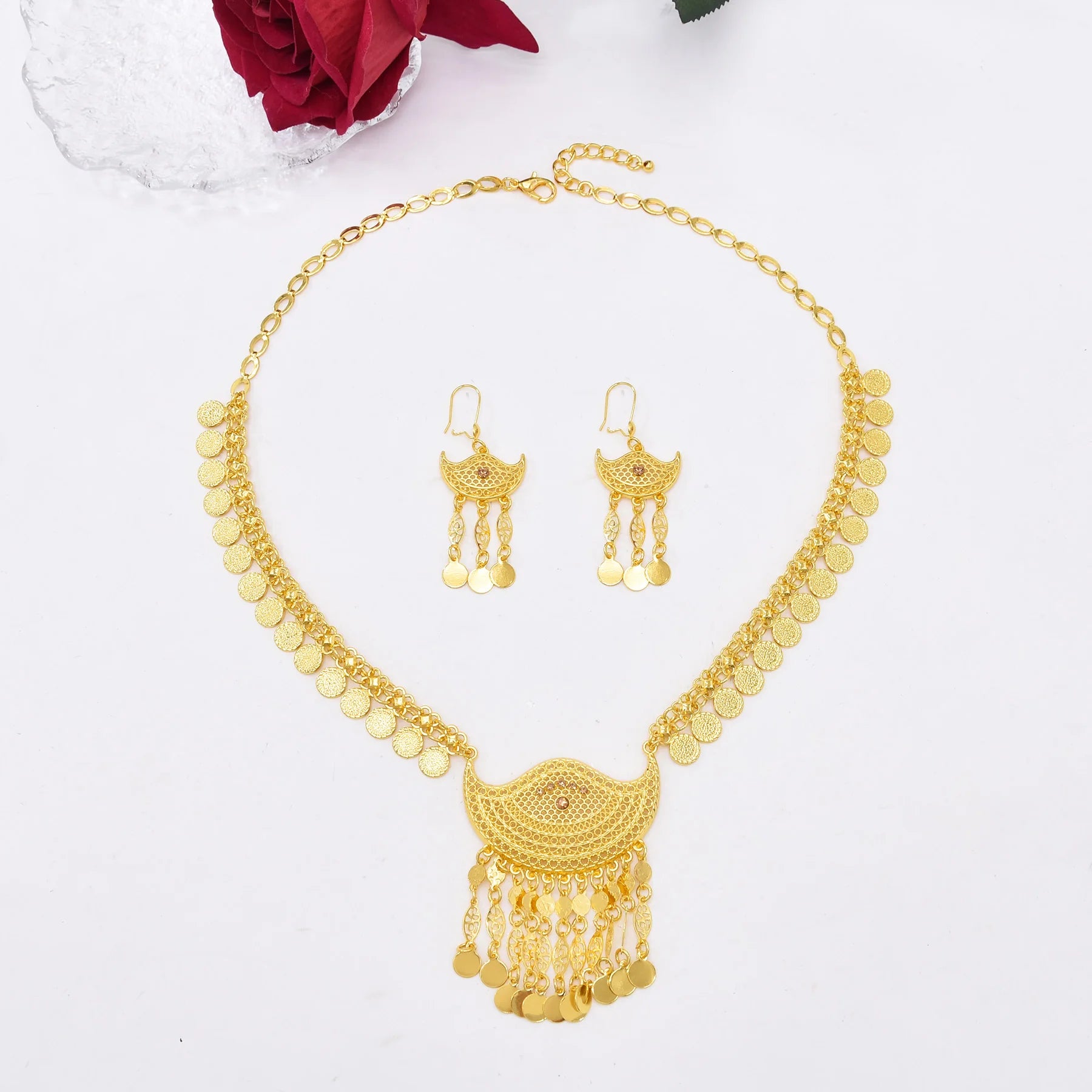 Bohemian Earrings And Necklace Set / Ruchi