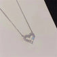 Enchanting Love Pendant Cubic Zircon Crystal Metal Necklace / Ruchi