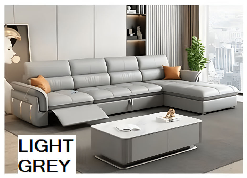 Leather Recliner Sectional Sofa