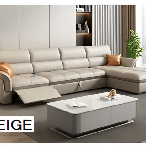 Leather Recliner Sectional Sofa