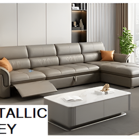 Leather Recliner Sectional Sofa