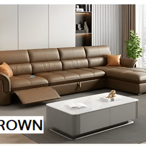 Leather Recliner Sectional Sofa