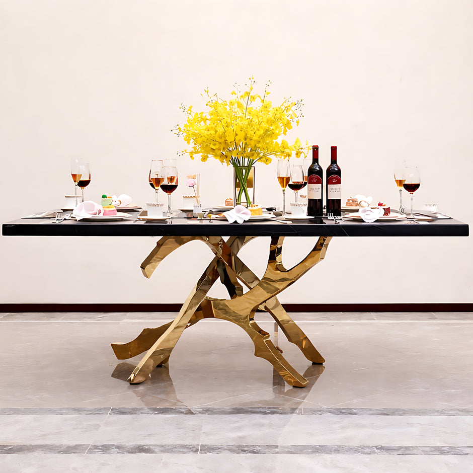 90-Inch Magnificent Marble Top Dining Table / Ruchi