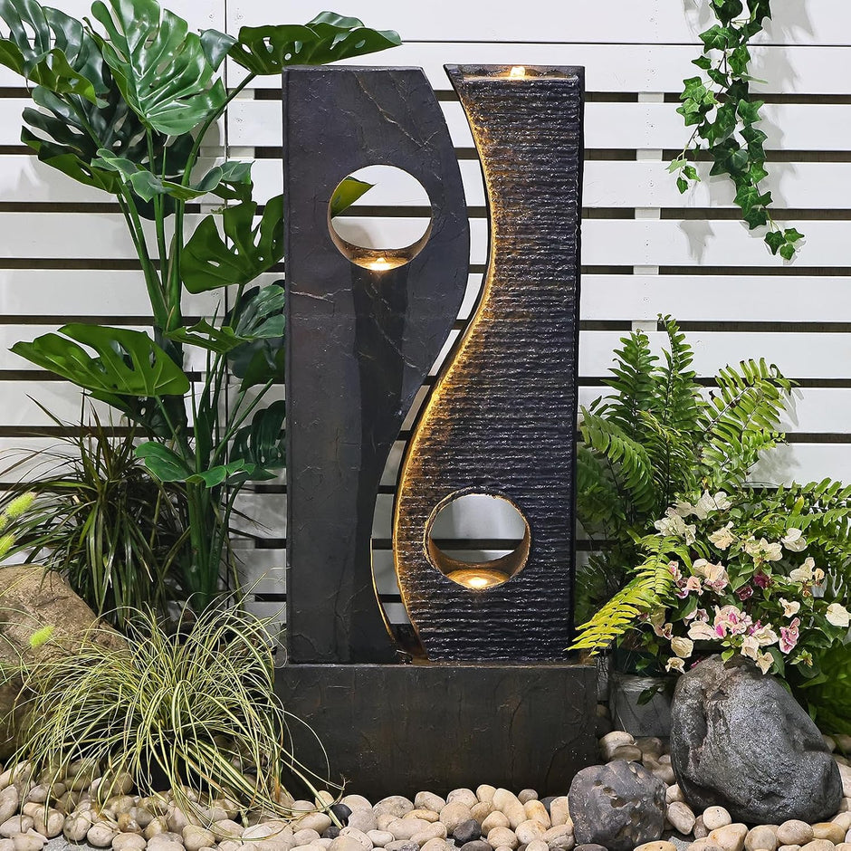 47 Inch Indoor Outdoor Resin LED Water Fountain / Ruchi