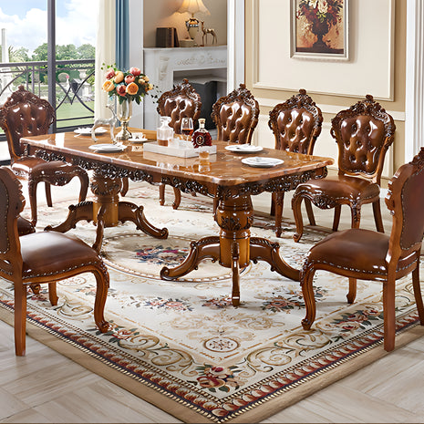 95 Inch Large European Marble Dining Table Set / Ruchi 