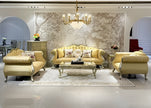Printed Fabric Upholstered European Sofa Set / Ruchi