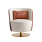 Swivel Design Metal Base Fabric Sofa Chair / Ruchi