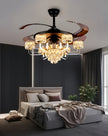 Remote Control LED Crystal Ceiling Fan Light