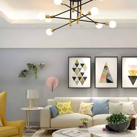 Black Semi Flush Mount Ceiling Lighting