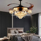 Remote Control LED Crystal Ceiling Fan Light / Ruchi