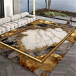 Marble Designed Flannel Anti Slip Rug / Ruchi
