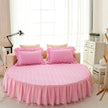 Cotton Round Bedsheet Skirt And Pillowcases