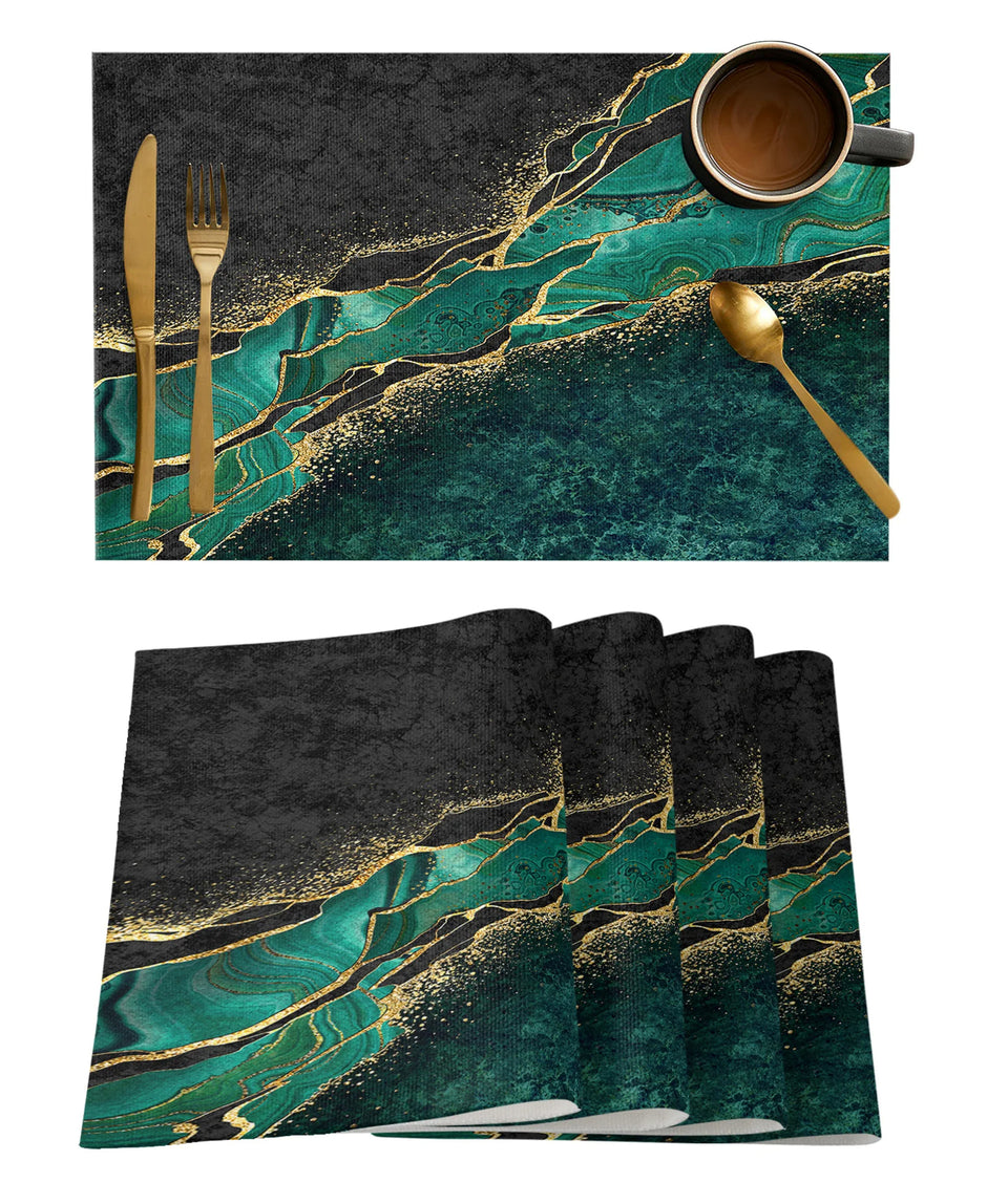 4-Piece Modern Design Polyester Placemat Set / Ruchi