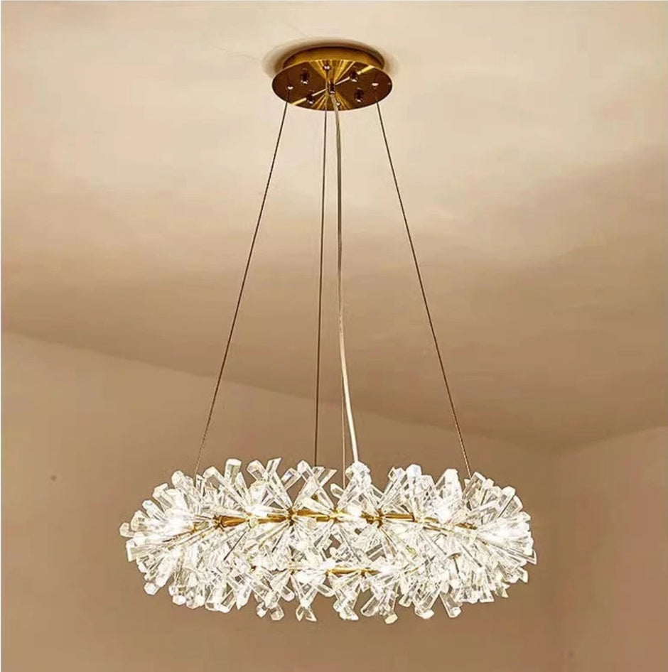 Modern LED Light Crystal Chandelier For Bedroom / Ruchi