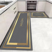 Set Of 2 Modern Non-Slip Water Absorbent Velvet Floor Mat