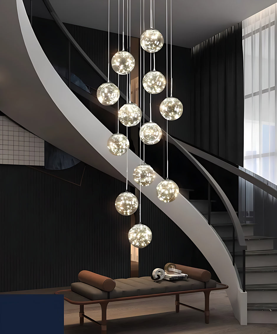 LED Ball Pendant Light Chandelier For Staircase / Ruchi