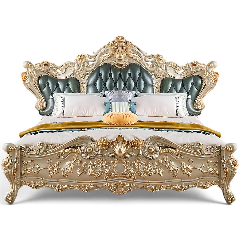 Luxury European Leather Bed / Ruchi