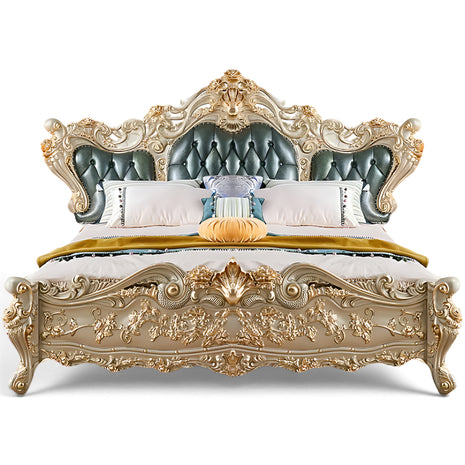 Luxury European Leather Bed / Ruchi