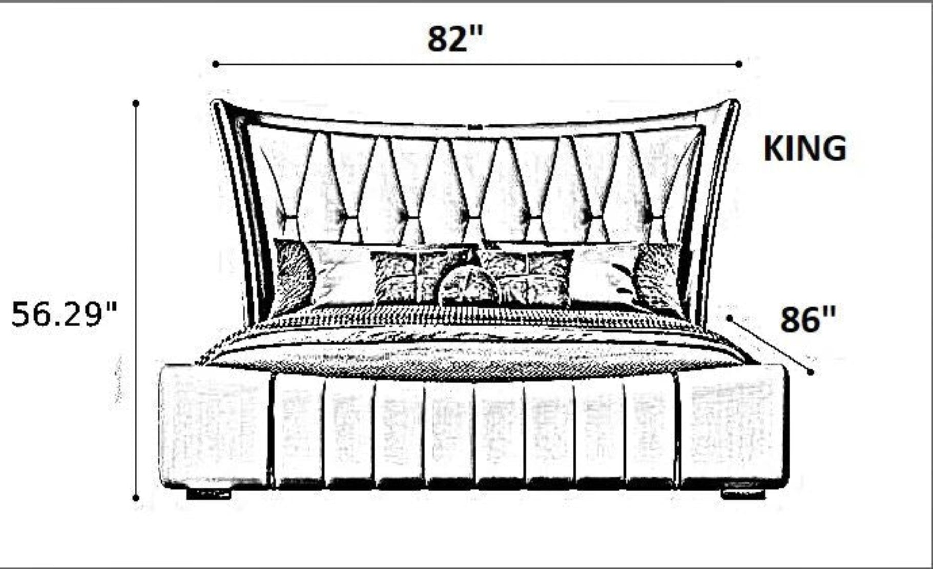 Luxurious King Size Bed With Night-Stand