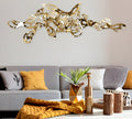Wavy Lines Golden Metal Wall Hanging / Ruchi