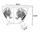 Painted Zebra Wooden Buffet Table With Storage / Ruchi