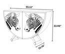 Painted Zebra Wooden Buffet Table With Storage