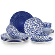 Blue Floral Pattern Porcelain Ceramic Dinnerware Set / Ruchi 