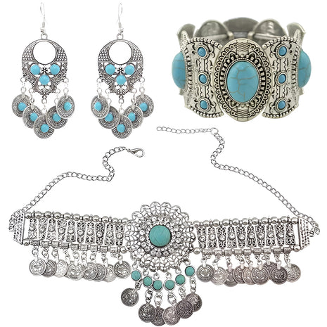 Bohemian Luxury Style Stone Carved Necklace Set / Ruchi