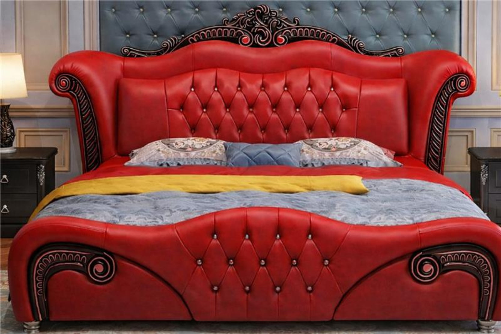 Royal European Leather Bed