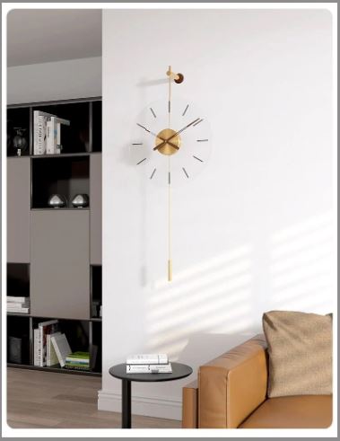 Modern Retro Style Mounted Wall Clock / Ruchi